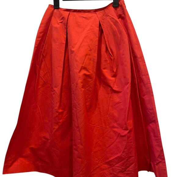 Dresses & Skirts - Bright Red Pleated Midi Skirt